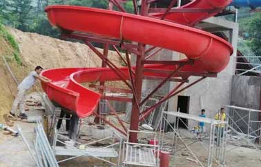 The construction site water slide